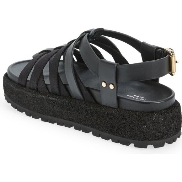 Women's Rag & Bone Woven Gladiator Sandal Black size 10 NWT - Picture 5 of 10